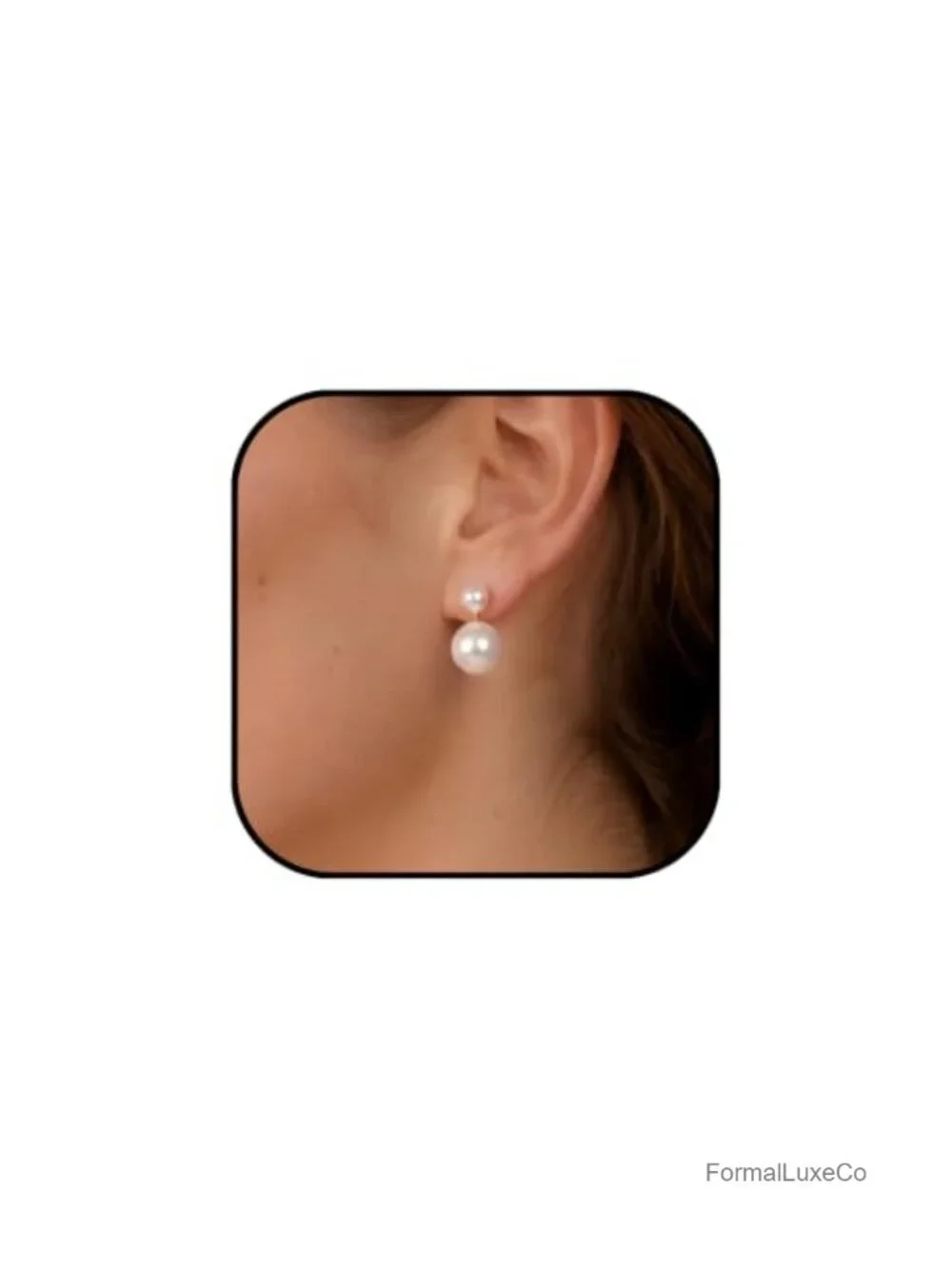 14K Gold Plated Pearl Drop Dangle Stud Earrings with Hypoallergenic Titanium